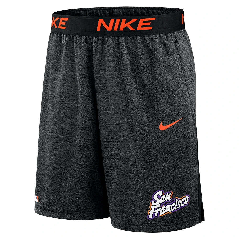 Men's Nike  Black San Francisco Giants 2025 City Connect Authentic Collection Knit Shorts