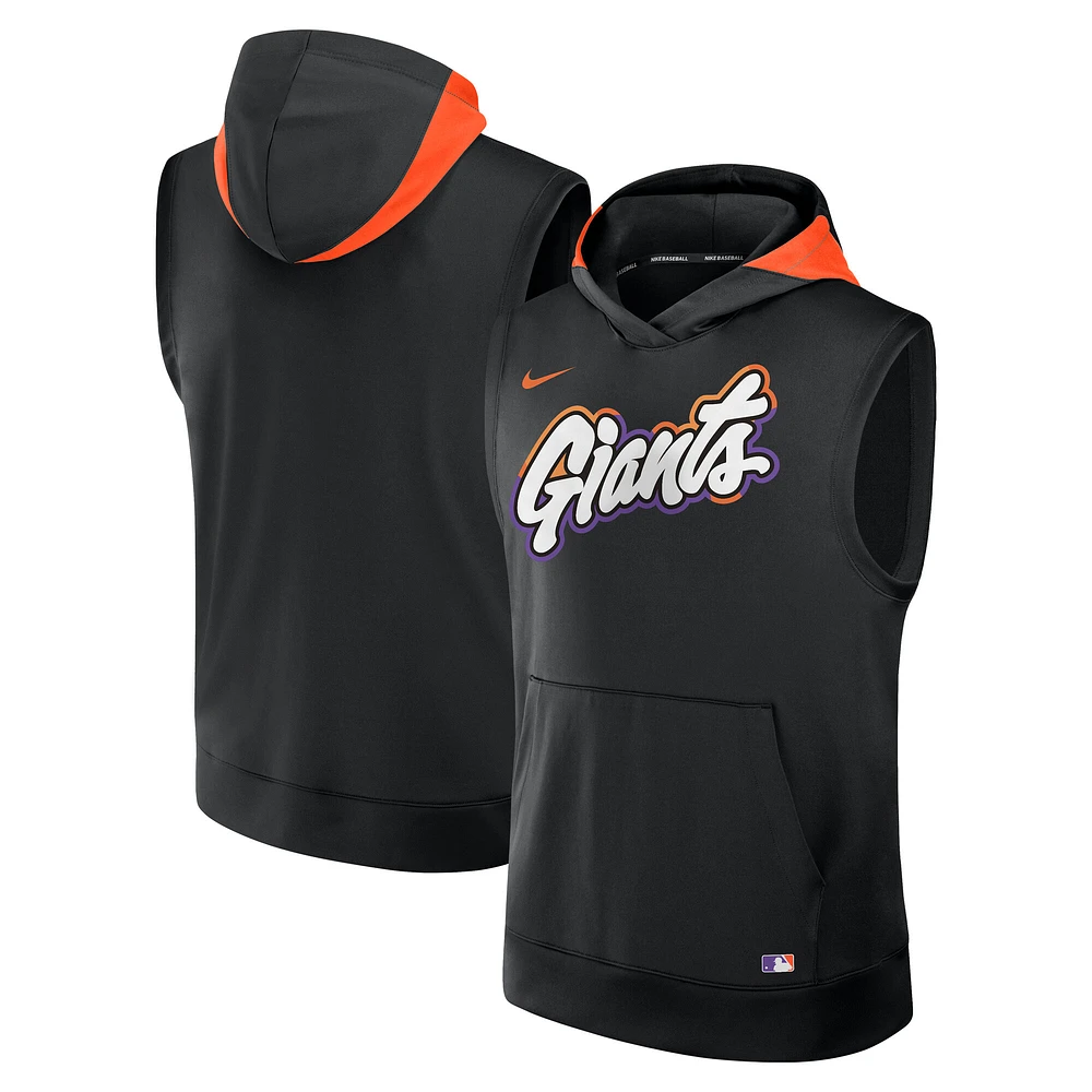 Sweat à capuche sans manches Nike City Connect Performance 2025 des Giants de San Francisco pour homme, noir