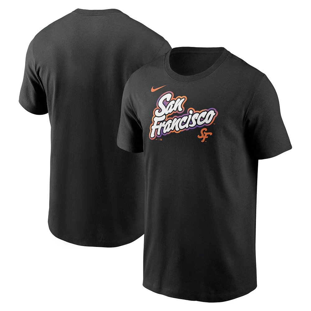 T-shirt Nike noir pour homme avec logo City Connect des Giants de San Francisco 2025