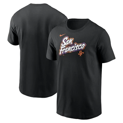 T-shirt Nike noir pour homme avec logo City Connect des Giants de San Francisco 2025