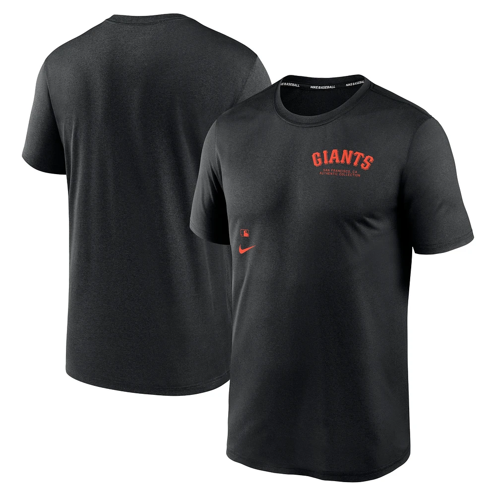 T-shirt Nike noir San Francisco Giants Authentic Collection Early Work Tri-Blend Performance pour homme