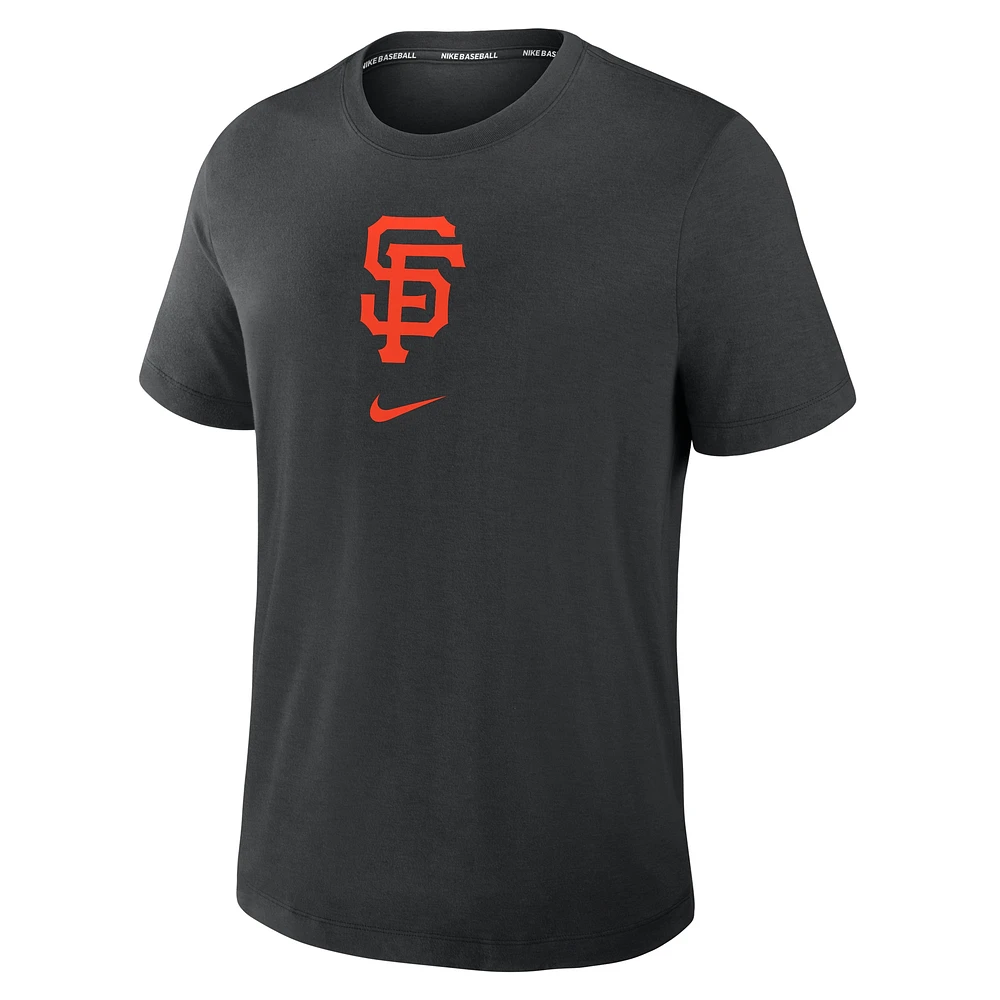 Men's Nike Black San Francisco Giants Authentic Collection Early Work Tri-Blend Performance T-Shirt