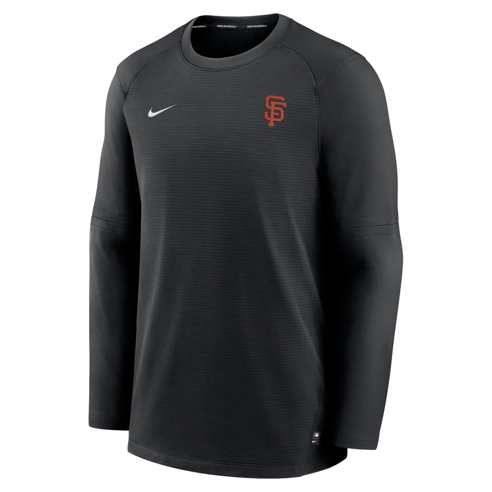 T-shirt à manches longues Nike San Francisco Giants Authentic Collection Logo Performance pour homme - Noir