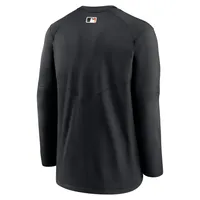 T-shirt à manches longues Nike San Francisco Giants Authentic Collection Logo Performance pour homme - Noir