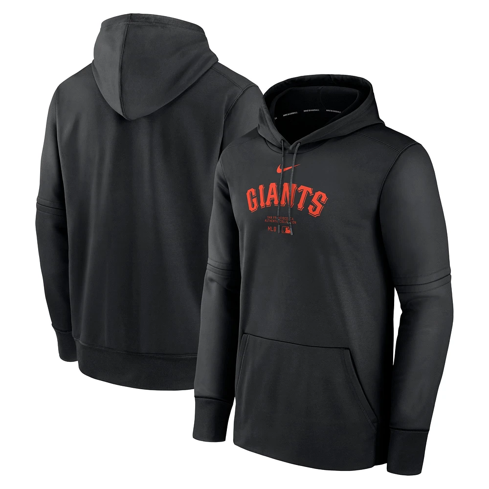 Sweat à capuche Nike pour hommes, noir, San Francisco Giants Authentic Collection Performance, pull