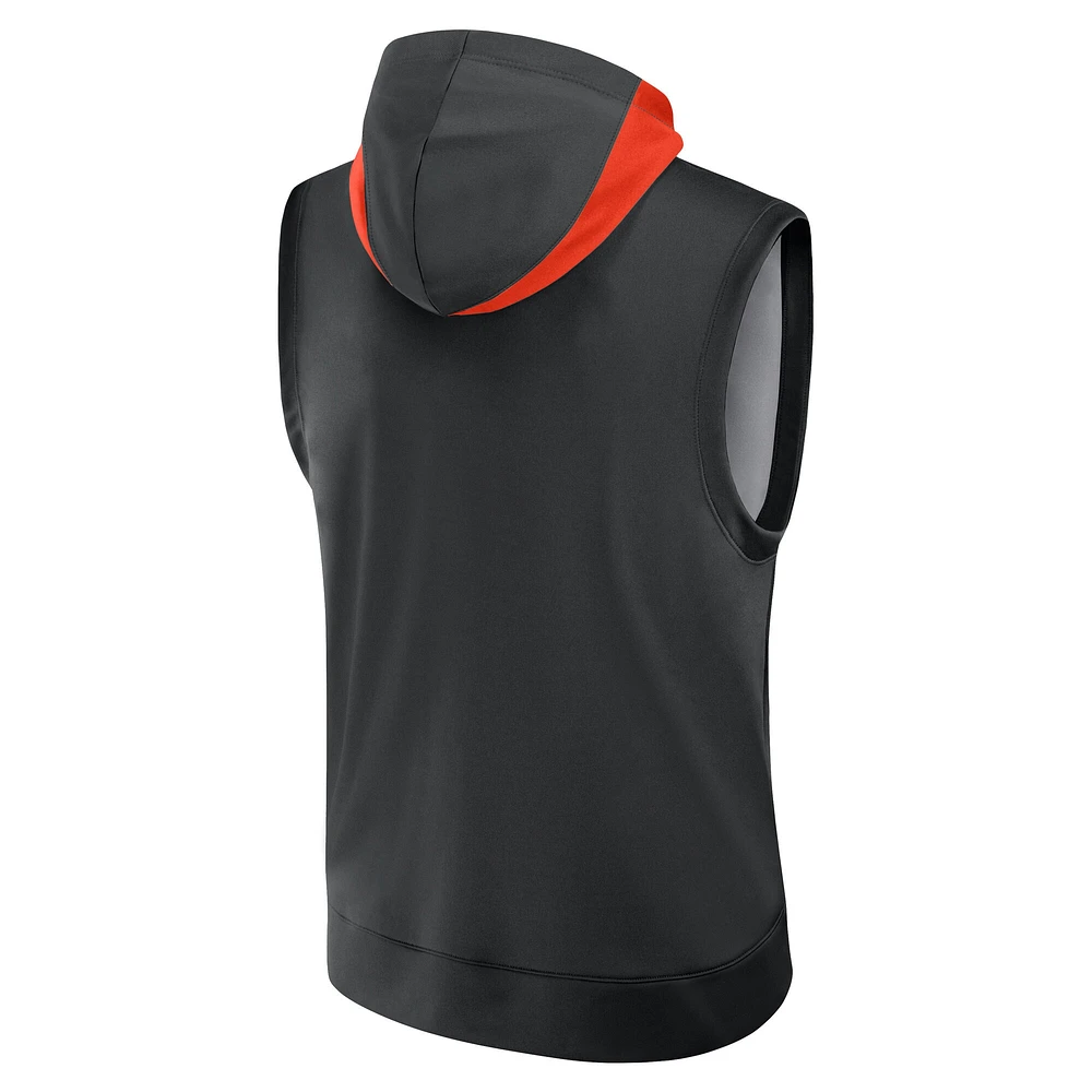 Men's Nike Black San Francisco Giants Authentic Collection Performance Sleeveless Pullover Hoodie