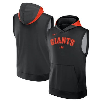 Men's Nike Black San Francisco Giants Authentic Collection Performance Sleeveless Pullover Hoodie