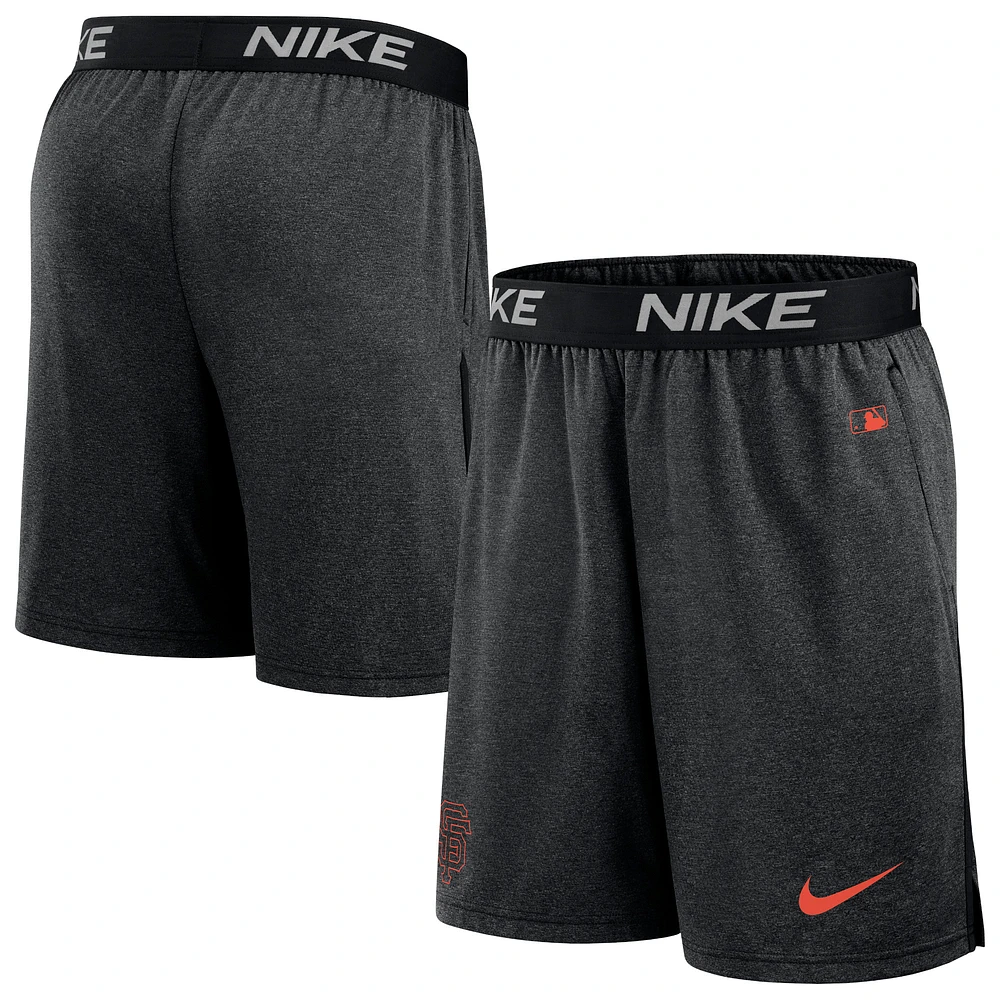 Short Nike noir San Francisco Giants Authentic Collection Practice Performance pour homme