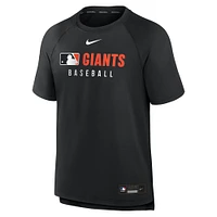 Men's Nike Black San Francisco Giants Authentic Collection Pregame Raglan Performance T-Shirt