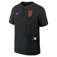 Men's Nike Black San Francisco Giants Authentic Collection Raglan Short Sleeve Windshirt
