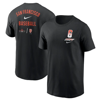 T-shirt Nike noir San Francisco Giants City Connect 2-Hit pour homme