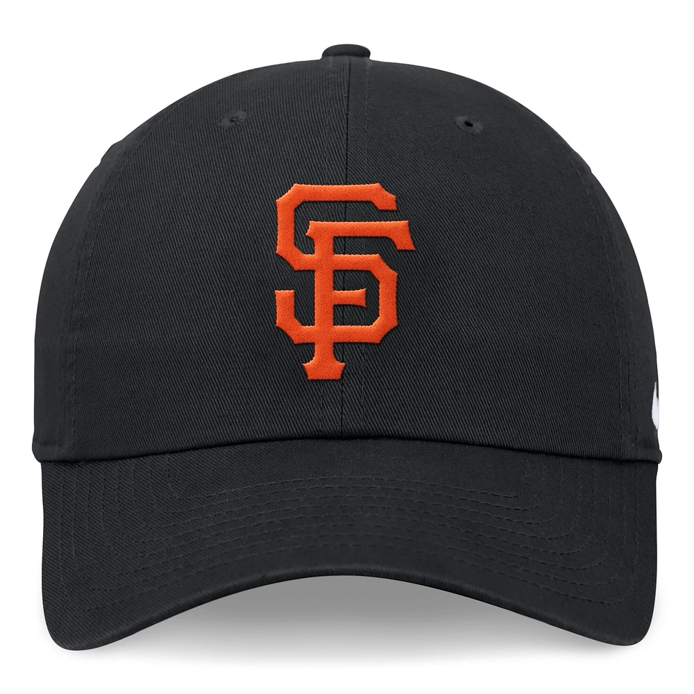 Casquette réglable Nike noire San Francisco Giants Club pour homme