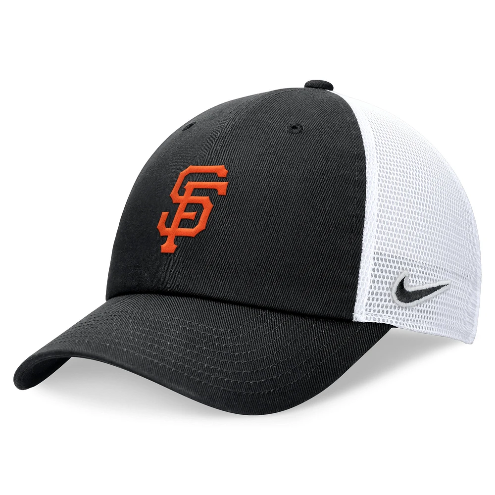 Casquette réglable Nike noire San Francisco Giants Club Trucker pour homme