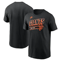 T-shirt rétro Nike noir pour homme de la collection Cooperstown des Giants San Francisco