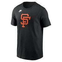 Men's Nike Black San Francisco Giants Cooperstown Collection Team Logo T-Shirt