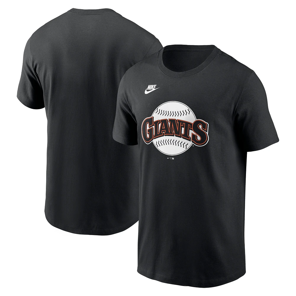 T-shirt Nike noir avec logo de l'équipe la collection Cooperstown des Giants San Francisco pour homme