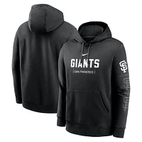 Men's Nike Black San Francisco Giants Fashion Club Pullover Hoodie