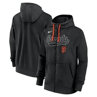 Men's Nike Black San Francisco Giants Knockout Script Full-Zip Hoodie