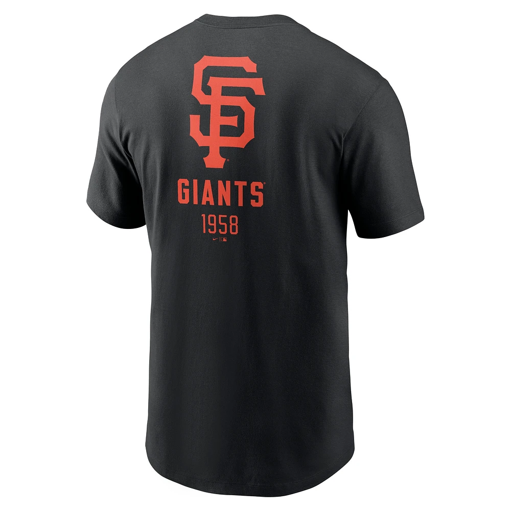 T-shirt Nike noir avec grand logo dans le dos des Giants de San Francisco pour homme