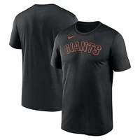 T-shirt New Legend Wordmark des Giants de San Francisco Nike pour homme, noir