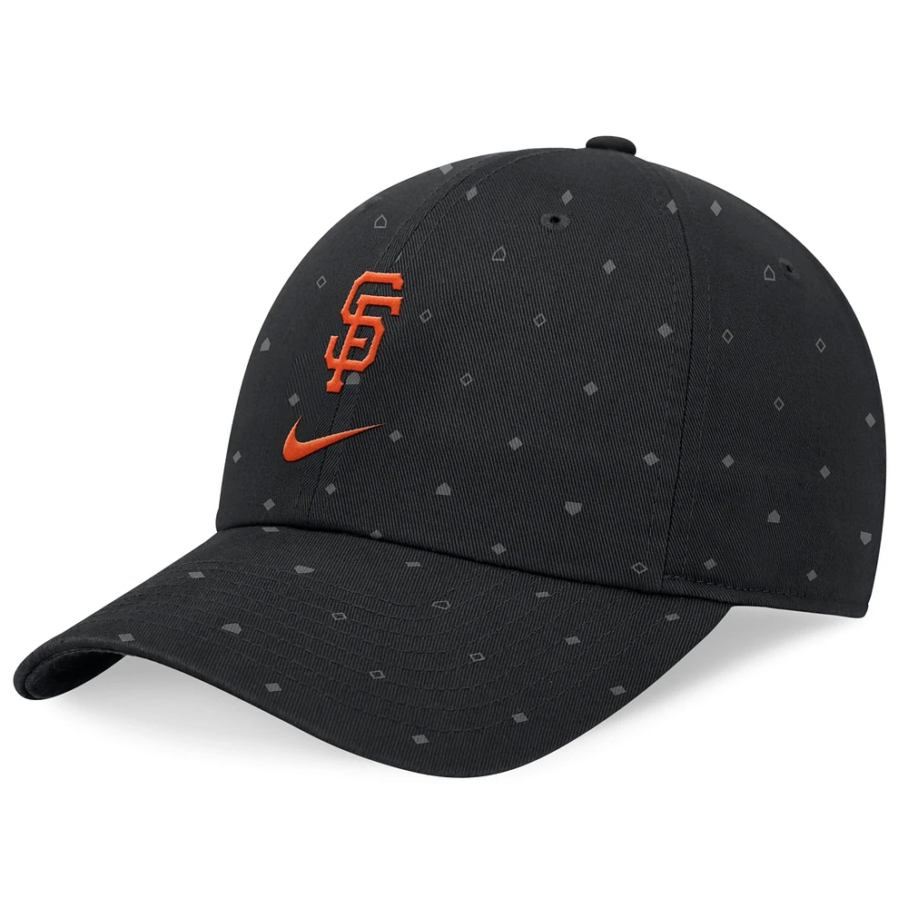 Casquette ajustable Nike San Francisco Giants Primetime Print Club noire pour homme