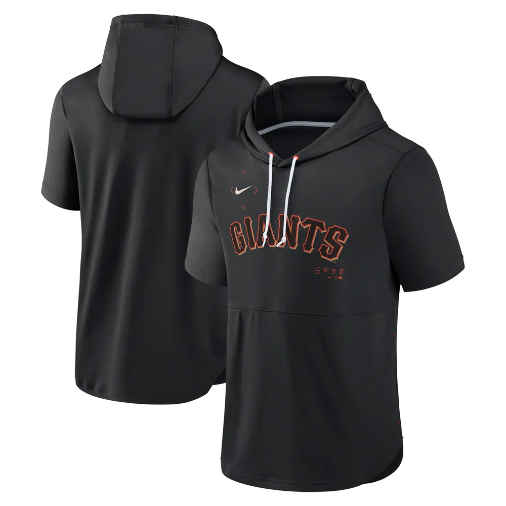 Chandail à capuchon enfiler manches courtes pour homme Nike San Francisco Giants Springer homme, noir