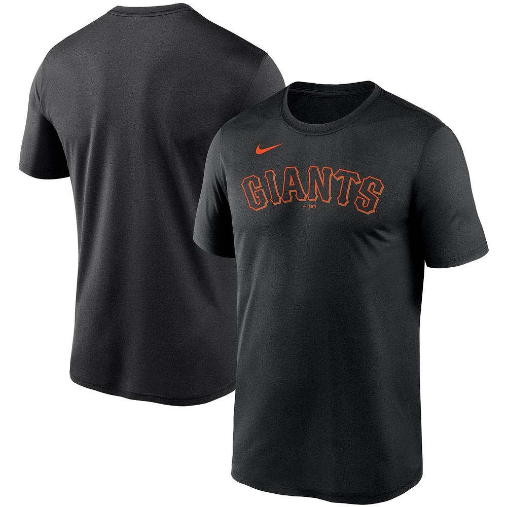 T-shirt de performance Legend Legends des Giants San Francisco Nike noir pour homme