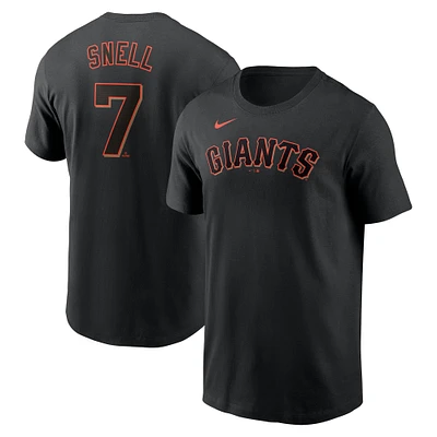 Men's Nike Blake Snell Black San Francisco Giants Fuse Name & Number T-Shirt