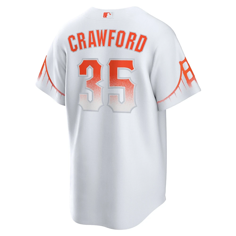 Maillot de joueur réplique Nike Brandon Crawford pour hommes, blanc, San Francisco Giants City Connect