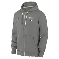 Men's Nike Charcoal San Francisco Giants Authentic Collection Travel Performance Full-Zip Hoodie