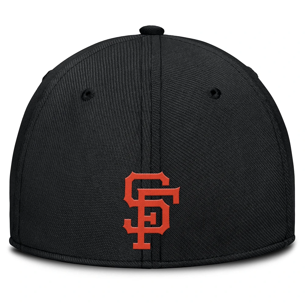 Men's Nike Gray/Black San Francisco Giants Rise Swoosh Performance Flex Hat