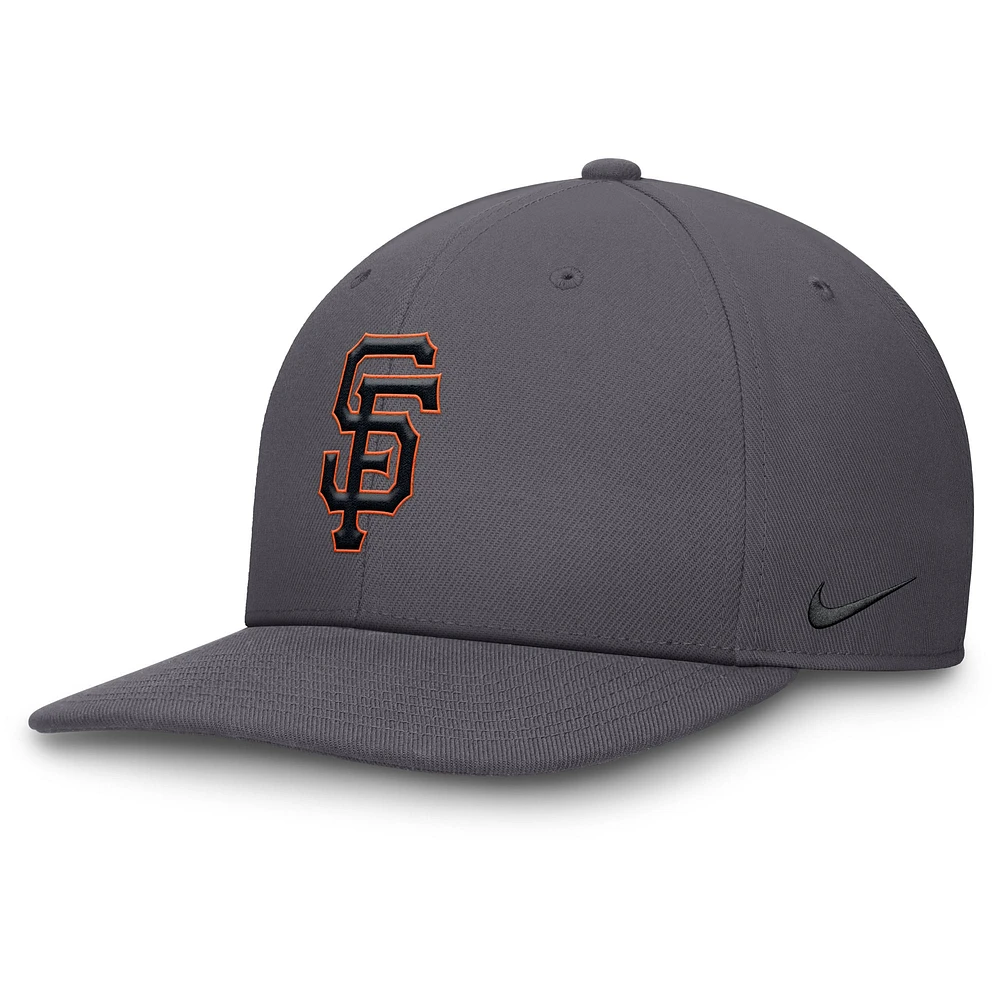 Men's Nike Gray San Francisco Giants Pro Performance Snapback Hat