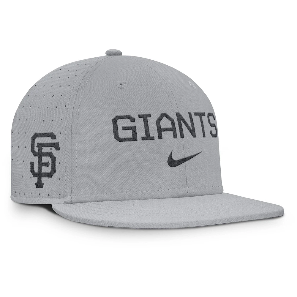 Men's Nike Gray San Francisco Giants True Performance Fitted Hat