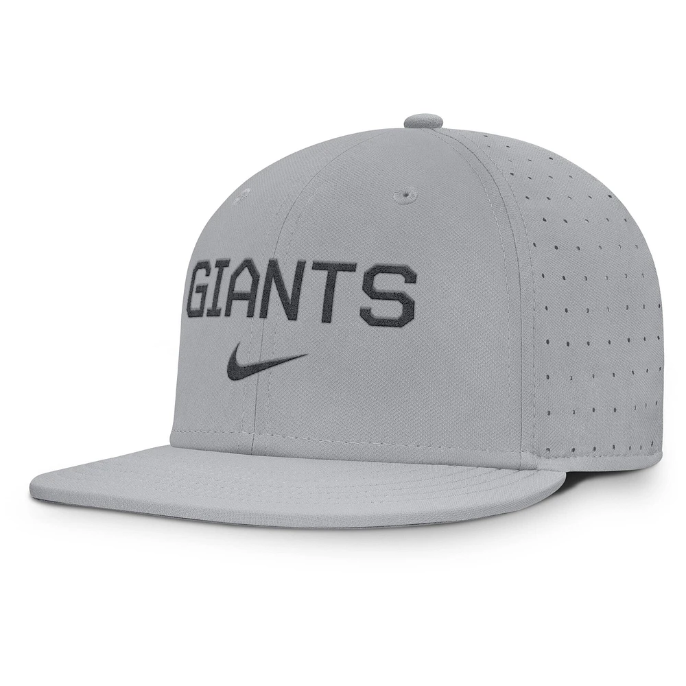 Men's Nike Gray San Francisco Giants True Performance Fitted Hat