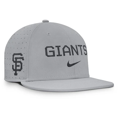 Men's Nike Gray San Francisco Giants True Performance Fitted Hat