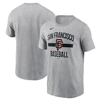 T-shirt arqué gris chiné Nike pour homme des Giants de San Francisco