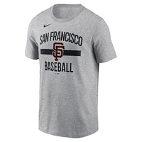 T-shirt arqué gris chiné Nike pour homme des Giants de San Francisco