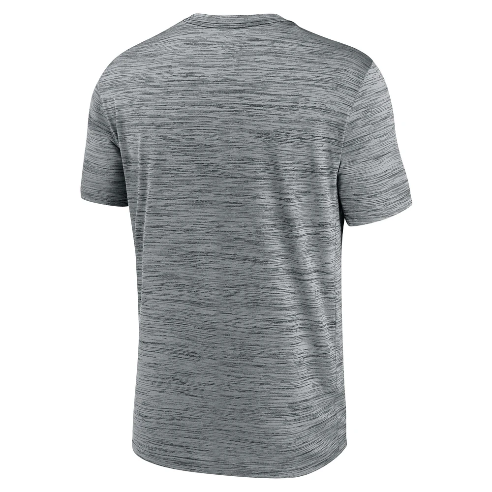 T-shirt d'entraînement Velocity Performance Nike pour homme, gris chiné San Francisco Giants, collection authentique