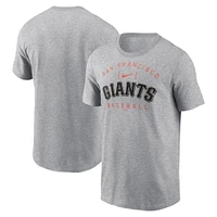 T-shirt Nike Heather Grey San Francisco Giants Home Team Athletic Arch pour homme