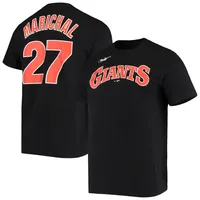 T-shirt avec nom et numéro Nike Juan Marichal pour hommes, noir, San Francisco Giants