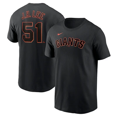 T-shirt avec nom et numéro Nike Jung Hoo Lee pour hommes, noir, San Francisco Giants Fuse