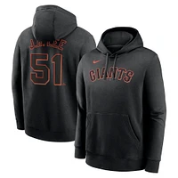 Sweat à capuche Nike Jung Hoo Lee pour hommes, noir, San Francisco Giants, nom et numéro du club