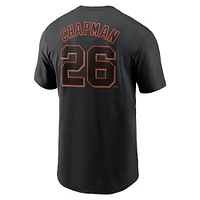 T-shirt Nike noir avec nom et numéro de Matt Chapman pour homme des Giants San Francisco Fuse