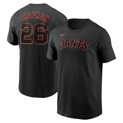 T-shirt Nike noir avec nom et numéro de Matt Chapman pour homme des Giants San Francisco Fuse