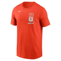 Men's Nike Mike Yastrzemski Orange San Francisco Giants City Connect Fuse Name & Number T-Shirt