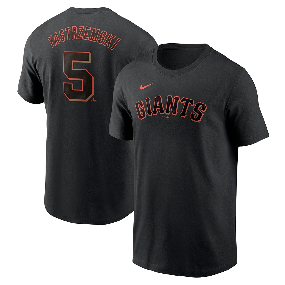 T-shirt avec nom et numéro Nike Mike Yastrzemski pour hommes, noir