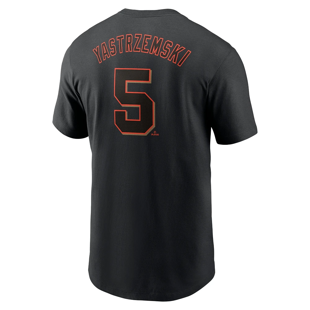 T-shirt avec nom et numéro Nike Mike Yastrzemski pour hommes, noir