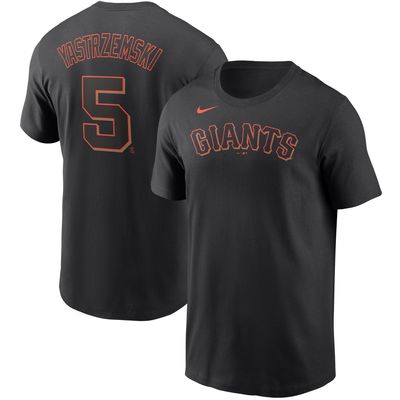 Men's Nike Mike Yastrzemski Black San Francisco Giants Name & Number T-Shirt