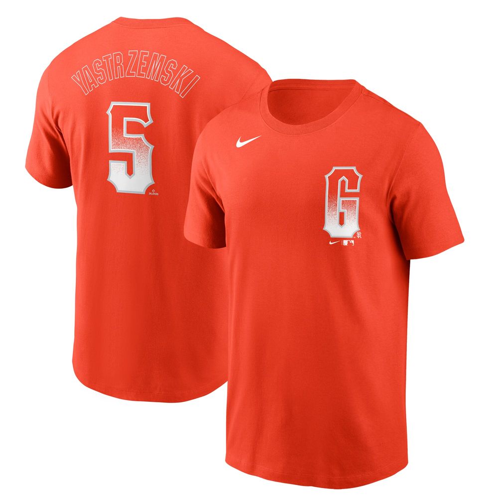 Men's Nike Mike Yastrzemski Orange San Francisco Giants City Connect Name & Number T-Shirt