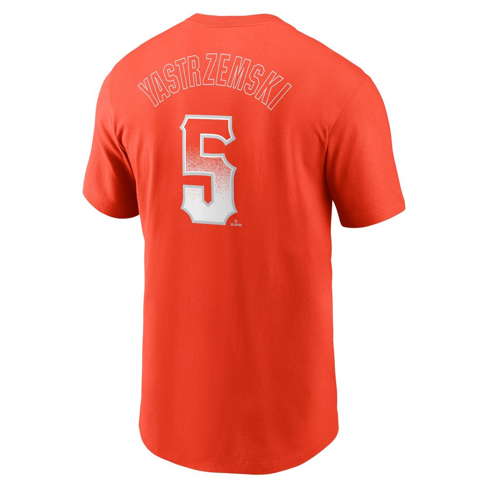 Men's Nike Mike Yastrzemski Orange San Francisco Giants City Connect Name & Number T-Shirt